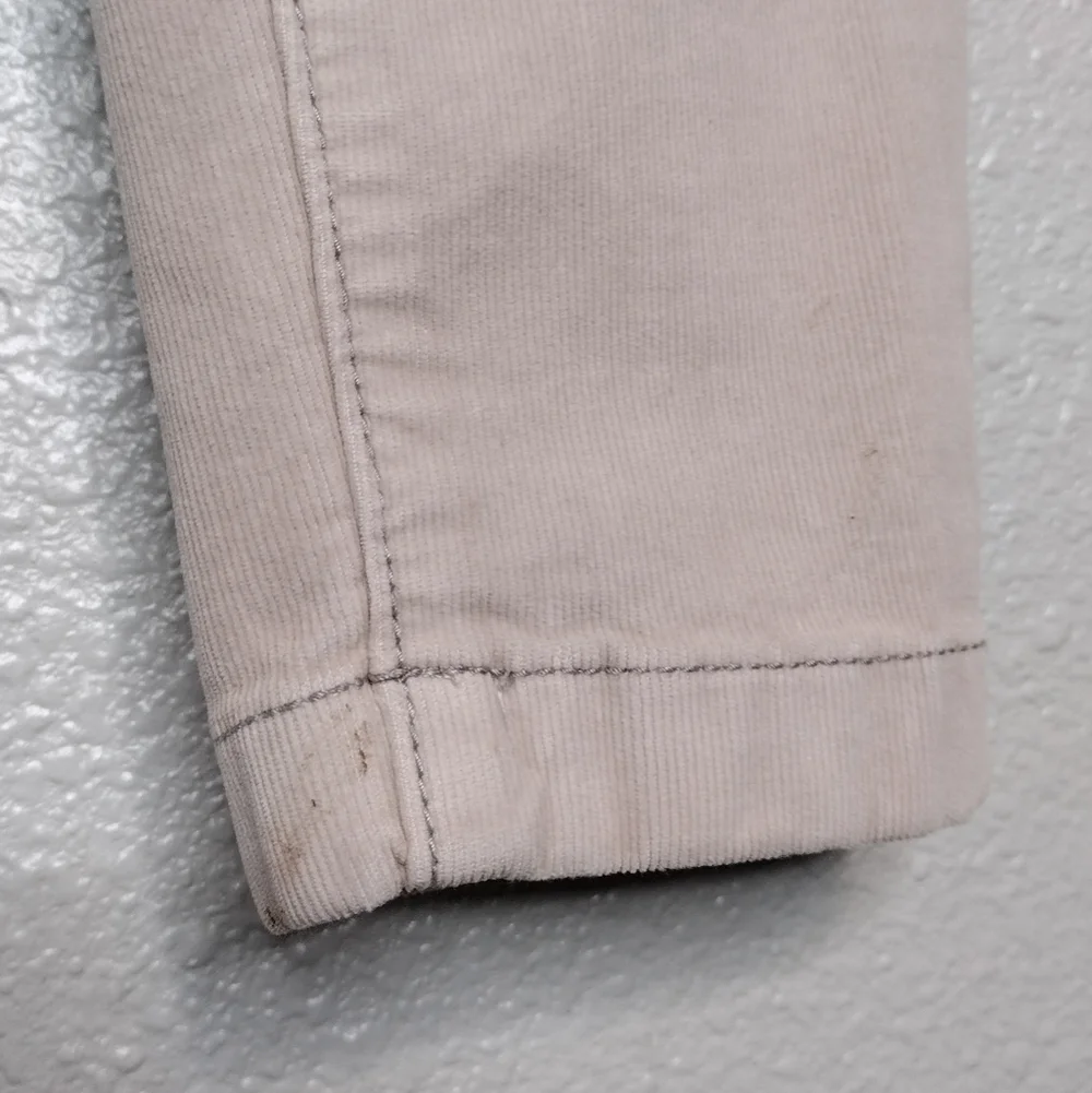 Tory Burch Side Zip Corduroy Office Casual Neutral Taupe Pants Sz 27